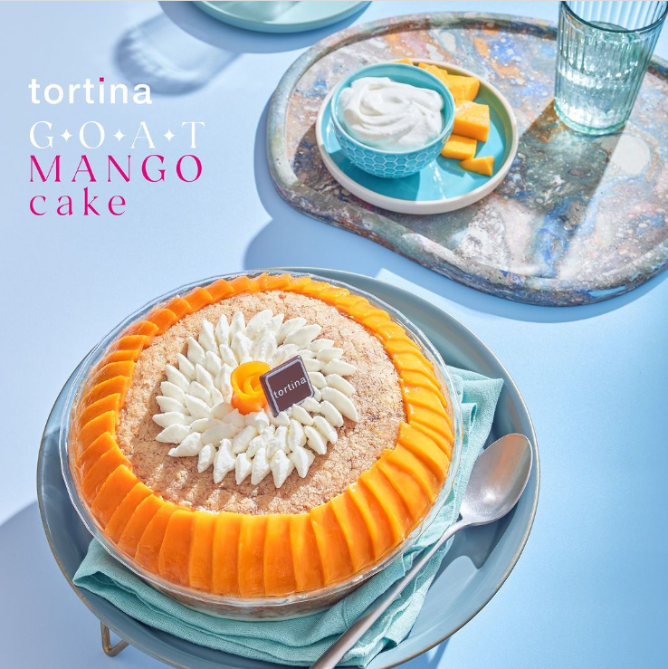 تورتة باناكوتا بالمانجو من تورتينا شوب Mango Desserts In Cairo : 7. Mango Panna Cotta Cake from Tortina Shop