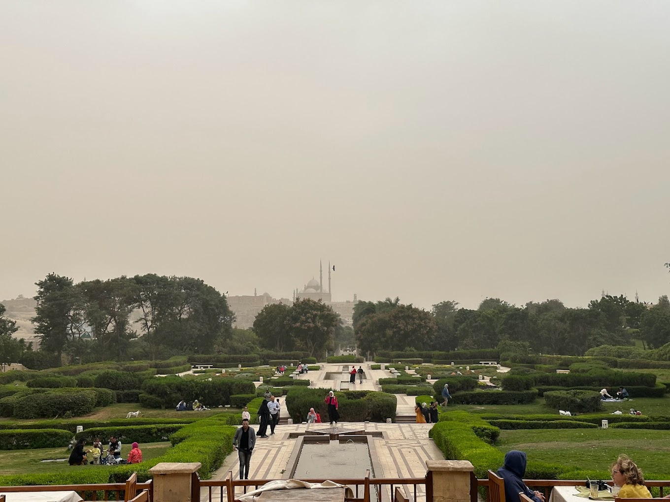 citadel cairo restaurant - breakfast with a view